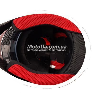 Шлем кроссовый HELMO с визором (size: XL, черно-красный, mod:CR188)