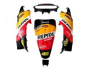 Комплект пластику HONDA DIO AF-34 (різнокольоровий) repsol жовто-чорний