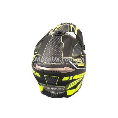 Шлем кроссовый EXDRIVE (size: M, черно-зеленый матовый, EX-806 Dazzing)