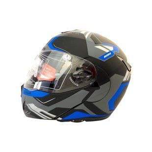Шолом трансформер EXDRIVE (size: L, чорно-синій матовий, EX-701, модулятор+окуляри)