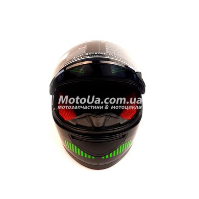Шлем закрытый FORTE (size:XL, черно-зеленый, mod:902)