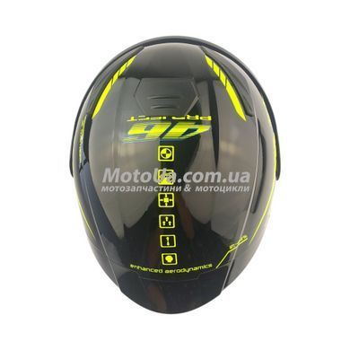 Шлем закрытый №111 (22) (size: M, черно-зеленый) MotoTech
