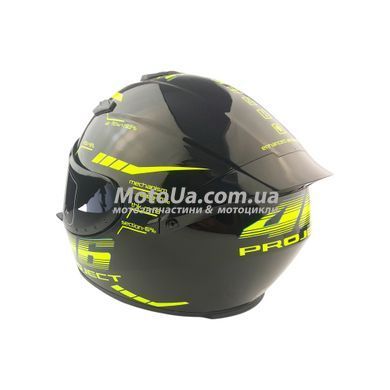 Шлем закрытый №111 (22) (size: M, черно-зеленый) MotoTech