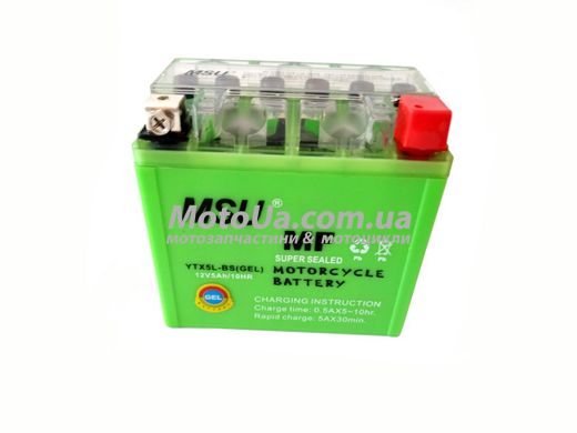 Акумулятор 12V 5A (YTX5L-BS) MSU гелевий 115x70x105