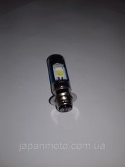 Лампа фары P15D-25-1 12V (диодная, 2 кристалла, 1 лепесток)