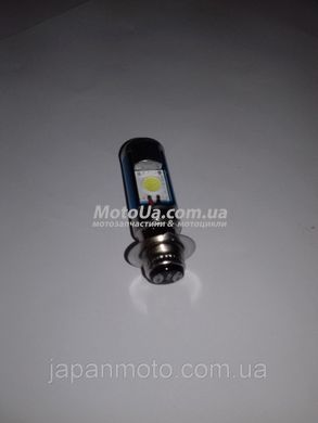 Лампа фары P15D-25-1 12V (диодная, 2 кристалла, 1 лепесток)