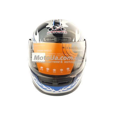 Шолом закритий WLT-106 (size: M, чорний) MotoTech