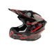 Шлем кроссовый EXDRIVE (size: L, черно-красный глянцевый, EX-806 Spider) - 1