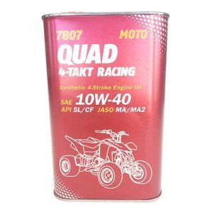 Масло 4T, 1л (для квадроциклів 10w-40, синтетика, 7807 Quad 4-Takt Racing API SL/CF) MANNOL