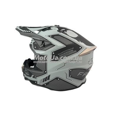 Шлем кросовий EXDRIVE (size: XS, чорно-сірий матовий, EX-806 Carbon)