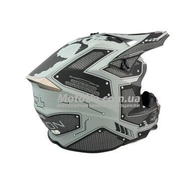Шлем кросовий EXDRIVE (size: XS, чорно-сірий матовий, EX-806 Carbon)