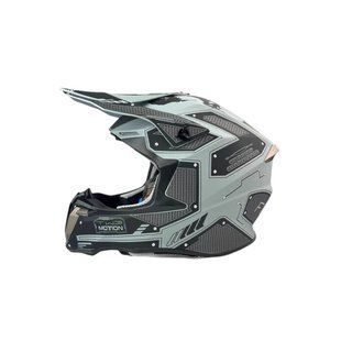 Шолом кросовий EXDRIVE (size: M, чорно-сірий матовий, EX-806 Carbon)