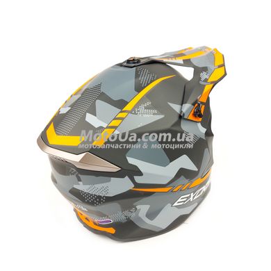 Шлем кроссовый EXDRIVE (size: S, черно-оранжевый матовый, EX-806 MX)