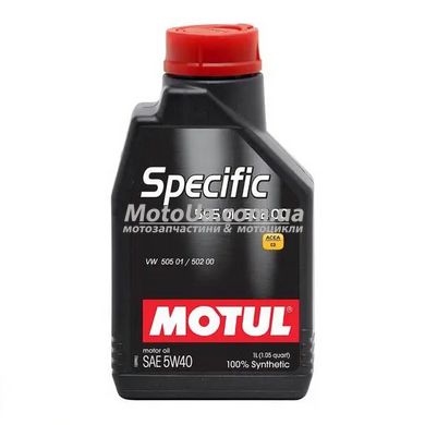 Моторное масло Motul Specific 505-502 5W-40 (1Л, синтетическое), Франция