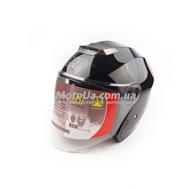 Шлем открытый 858 (size S, черный глянцевый) Mototech