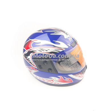 Шлем закрытый WLT-106 (size: L, синий) MotoTech