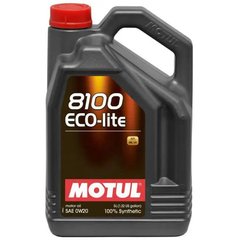 Моторное масло Motul 8100 Eco-lite 0W-20 (5Л, синтетическое), Франция