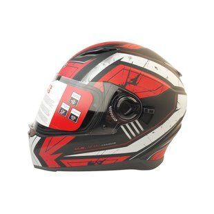 Шолом закритий інтеграл EX-09 (size:L, чорно-червоний + окуляри, матовий) Exdrive