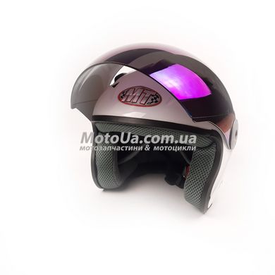 Шлем открытый HF-210 (size: S, белый, тонированное стекло) Mototech