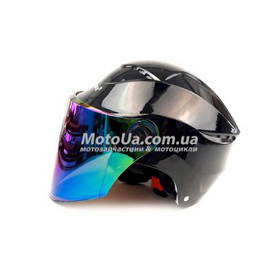 Шлем открытый R5 (size: L, черный глянцевый, тонированное стекло)