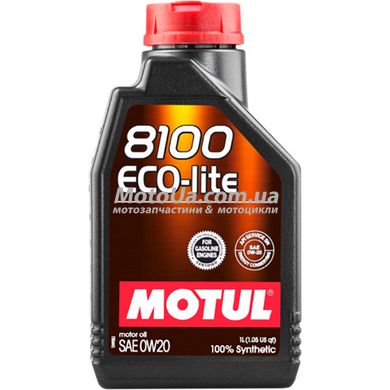 Моторне масло Motul 8100 Eco-lite 0W-20 (1Л, синтетичне), Франція
