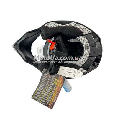 Шлем кросовий EXDRIVE (size: XS, чорно-білий матовий, EX-806 Carbon)