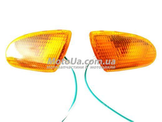 Повороти (пара) передні в зборі YAMAHA APRIO (4JP, жовті)
