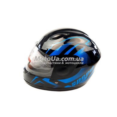 Шлем детский интеграл (mod: F2-801) (size XS, BLACK/BLUE)