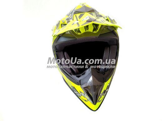 Шлем кроссовый HF-116 (size: XXL, желтый)