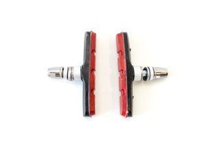 Колодки гальмівні вело V-brake 2шт, двокольорові BRAVVOS FLA-23-04S