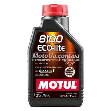 Моторное масло Motul 8100 Eco-lite 5W-30 (1Л, синтетическое), Франция