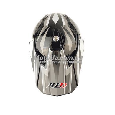 Шлем кроссовый BLD (size: M, черный, бело-серый глянец, BLD-819-7)