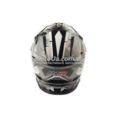 Шлем кроссовый BLD (size: M, черный, бело-серый глянец, BLD-819-7)