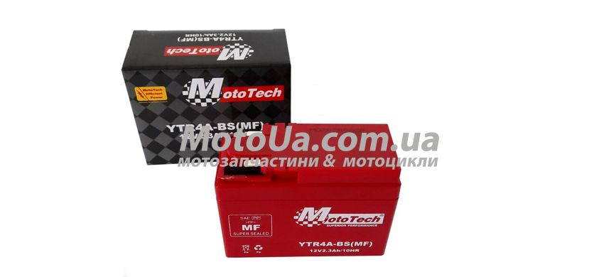 Акумулятор 2,3 A 12V Honda DIO AF-34/35 (YTR4A-BS) Mototech