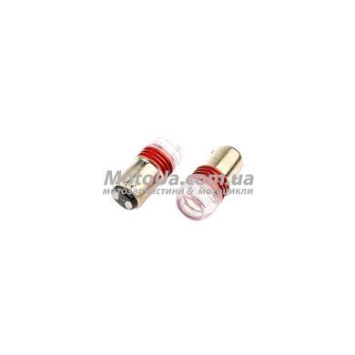 Лампа стопа (диодная) 12V 21/5W S25 с линзой, 2шт