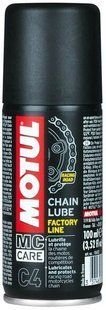 Смазка для цепей дорожных спортивных мотоциклов MOTUL C4 Chain Lube Factory Line (100ML) Франция