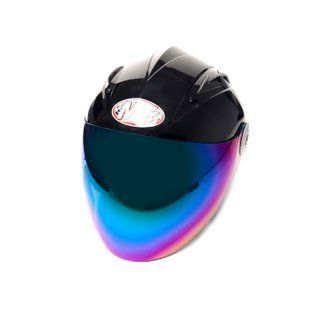 Шлем открытый HF-210 (size: S, черный, тонированное стекло) Mototech