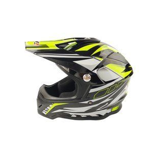 Шлем кроссовый BLD (size: L, черный, салатово-серый глянец, BLD-819-7)