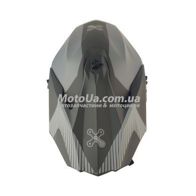 Шолом кросовий AMOQ (size: XL, чорно-сірий матовий)