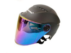 Шлем открытый R5 (size: L, черный матовый, тонированное стекло)