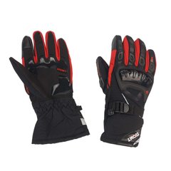 Перчатки SUOMY (size: L, черно-красные, теплые мотоциклетные)