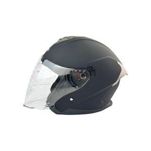 Шолом відкритий EXDRIVE + окуляри (size: L, чорнийй матовий, EX-586)