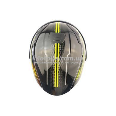 Шолом закритий №111 (29) (size: S, чорно-зелений) MotoTech