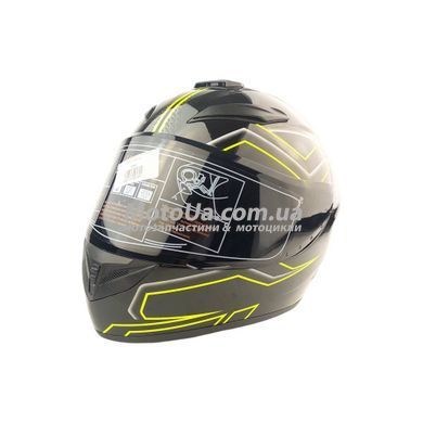 Шолом закритий №111 (29) (size: S, чорно-зелений) MotoTech