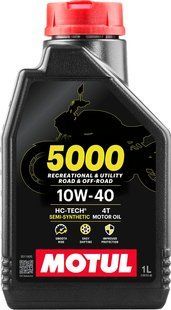 Масло 4T, 1л (напівсинтетика, 10W-40, 5000, API SJ/SH/SG) Motul