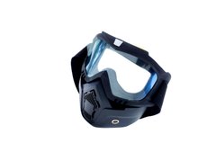 Очки кроссовые BEON (mod:B02, черные + защитная маска, стекло бесцветное)