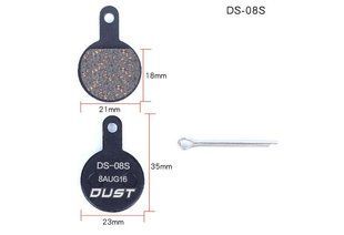 Колодки гальмівні напівметал DUST DS-08S TEKTRO IOX, Lyra, Novella