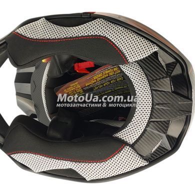 Шолом кросовий EXDRIVE (size: L, чорно-оранжевий глянцевий EX-806 Dazzing)