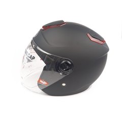 Шлем відкритий 1018 (size: XL, чорний матовий) DAVID