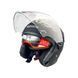 Шолом відкритий EXDRIVE + окуляри (size: S, чорний матовий, EX-586) - 3
